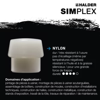                                             Maillets SIM­PLEX Nylon; avec boîtier en fonte malléable et manche en bois
 IM0016831 Foto ArtGrp Zusatz fr
